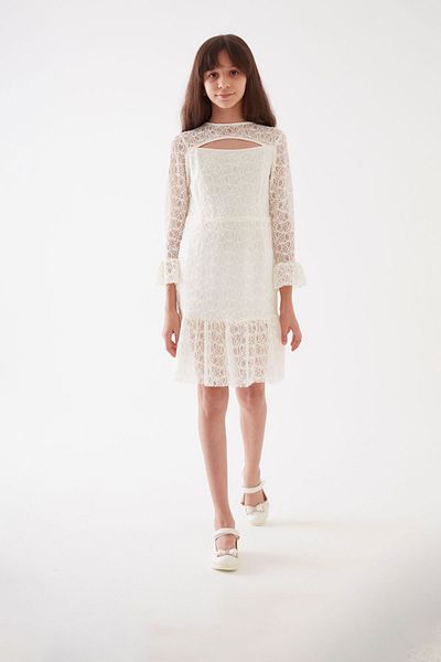 SUBU TASARIM Girl's Lace Dress White Tbskvc918