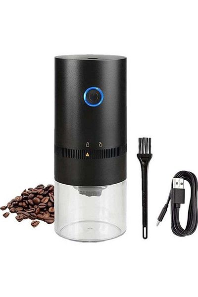 COOYA USB Coffee Grinder, Portable Electric Burr Grinder,Automatic Bean Grinder,Black