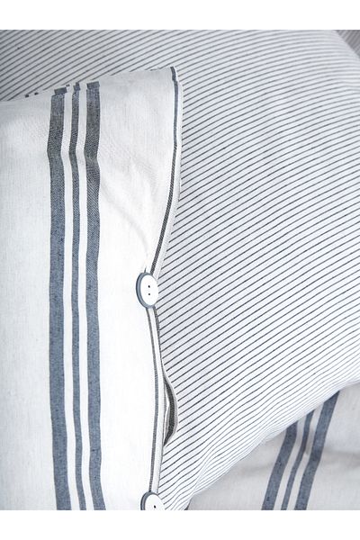 HOME MOD STORE Natural Woven Single 2 Pillowcases with Dowery Bedding Set