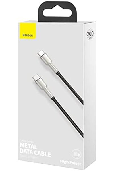 Baseus Cafule Series 100W PD 5A Type C Cable, Nylon Braided Fast Data Transfer Cable for MacBook, iP
