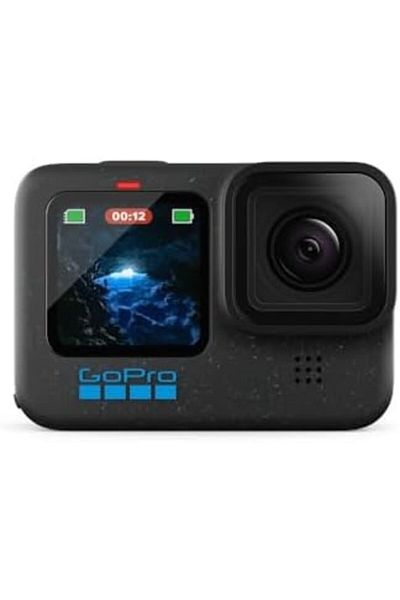 GoPro كاميرا HERO12 Black - كاميرا أكشن مقاومة للماء مع فيديو فائق الدقة 5.3K60، صور بدقة 27 ميجابكسل، HDR، مقاس 1/1.9 بوصة