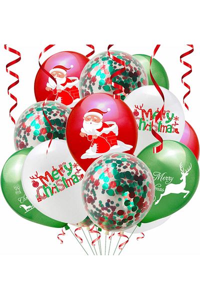 Yisscen Christmas decoration set, paper/latex, multicolor, 34 pieces