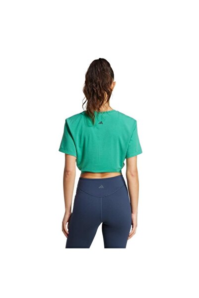 adidas Women's Green T-Shirt Yga Tee Jd4208
