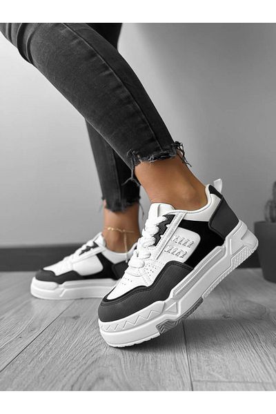 Casual Women's casual sneakers made of eco-leather, 718