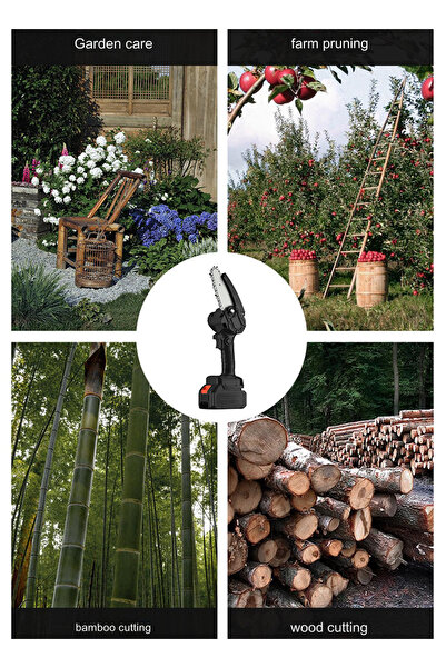 sharpdo 4-Inch Handheld Lithium-Ion Cordless Mini Chainsaw for Logging