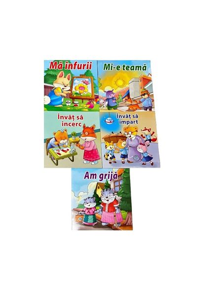 Jumbo Set Carti Educative, de Sentimente si de Comportament, 'Invat sa impart', 'Invat sa incerc', 'Ma Inf