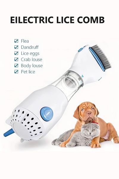 Yelajoy V COMB Electric Anti-Lice Comb Vacuum Cleaner,With Three Filters,for Removing Parasites