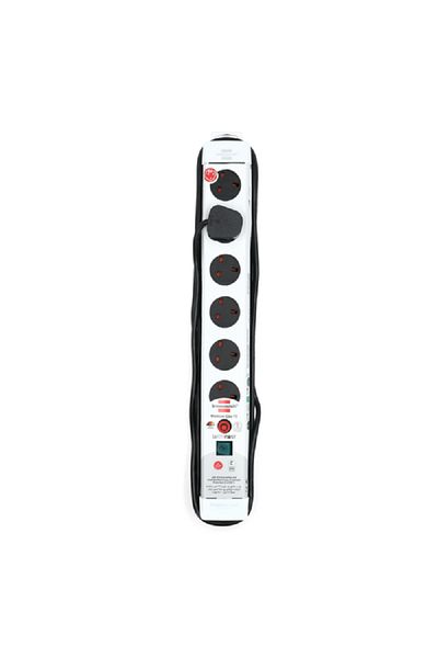 Brennenstuhl 250V 13A 6-Way Premium Line Extension Cord Black and White 3m