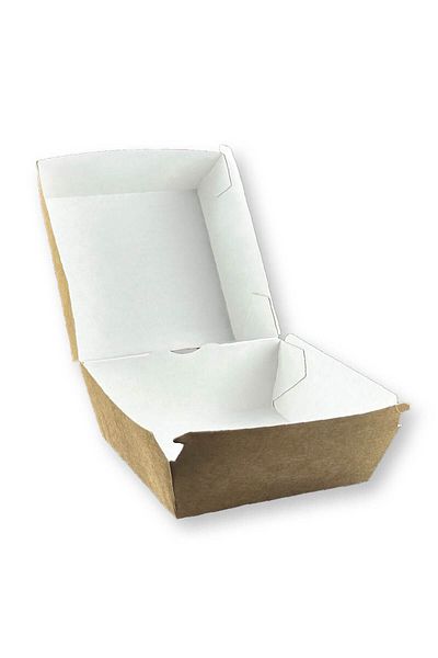 Home Medium Size Kraft Hamburger Box 12X12X9Cm 400 Pieces