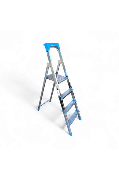 COBI SMART® Aluminum folding ladder, 3 steps, 40x70x109 cm, non-slip, 150 kg resistance