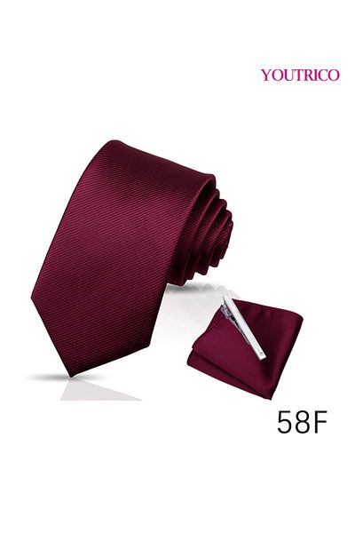 Youtrico Tie-7.5CM and Handkerchief 3PCS Handmade Formal Hanky Suit