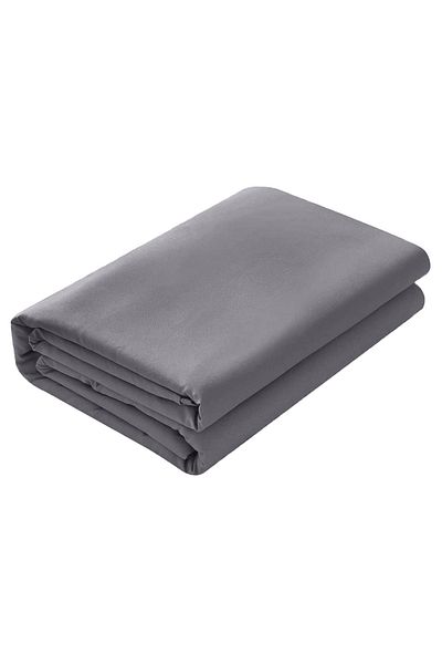 Five Store Bed sheet with elastic made of 100% ranforce cotton, density 120 g/sqm, Grey, 90/200cm