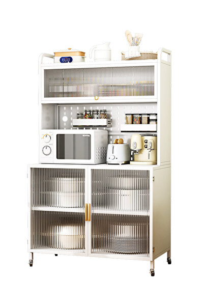 sharpdo 5-Layer Large-Capacity Household Kitchen Storage Cabinet,with Univers...