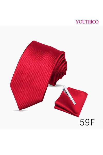 Youtrico Tie-7.5CM and Handkerchief 3PCS Handmade Formal Hanky Suit