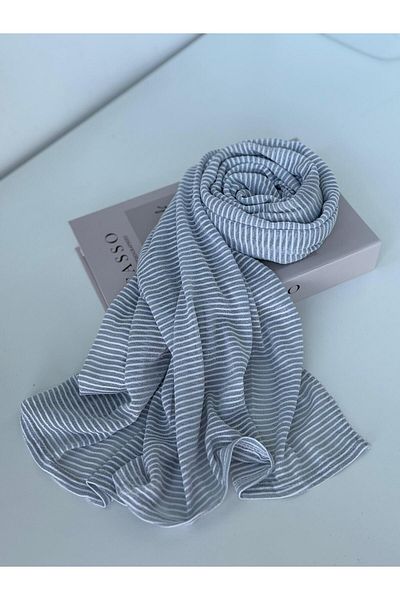 al bent al sharqieh Glittered stripped Cotton shawl hijab headscarf