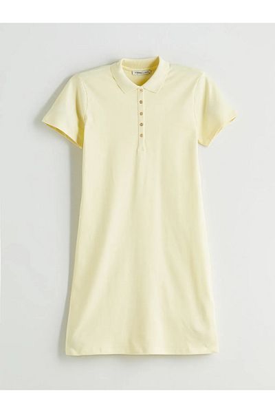 LC Waikiki Lcwaikiki Classic Sari Polo Neck Pique Dress