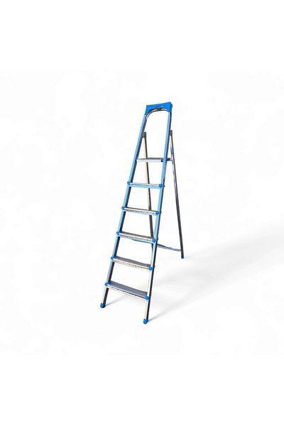 COBI SMART® Aluminum ladder 5 steps, height 177 cm, non-slip, resistance 100 kg