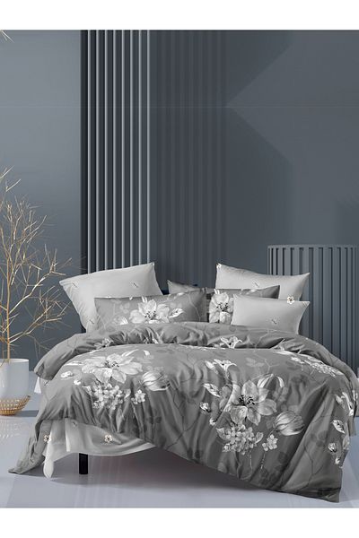 Donetella 4-Piece Printed Duvet Cover Set, Single Size 160x220cm, Microfiber, (Whitout Filler).