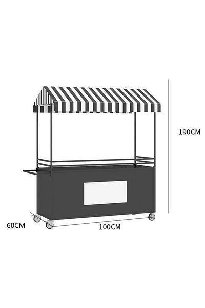sharpdo Outdoor Mobile Booth Special Cart, 360° Universal Wheel 100*60*190CM