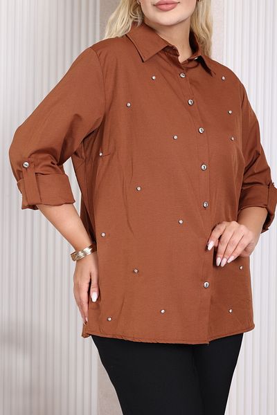 JESSE STORY Women's Plus Size Spread Stone Shirt