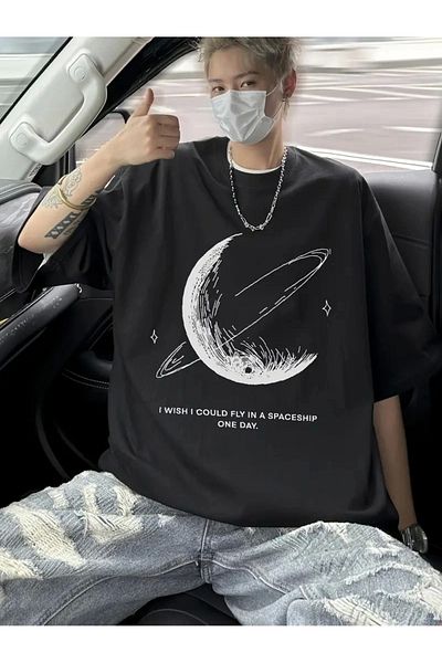 CVS Black T-Shirt for Men Graphic Teenager Emo Vintage Gothic Casual Plus Size Short Sleeve T-Shirt Clothes U