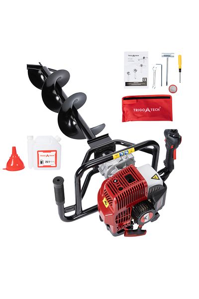 COBI SMART® Set Motoburghiu pe benzina Trigo-Tech Germany, 2.5 CP, 2 burghie 100 si 200 mm, motoforeza pamant