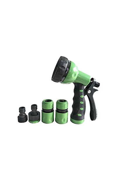 COBI SMART® Watering gun, 8 spray functions, 4 accessories included, ergonomic handle, 20 cm, green/black