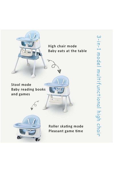 Yelajoy MultiFunctional Baby High Chair,Removable Seat & Tray for Easy Clean,with Dining Tray,Pink