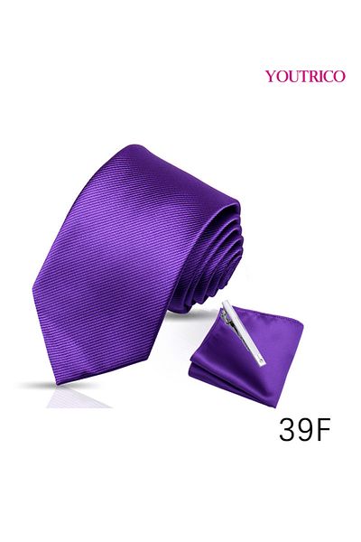 Youtrico Tie-7.5CM and Handkerchief 3PCS Handmade Formal Hanky Suit
