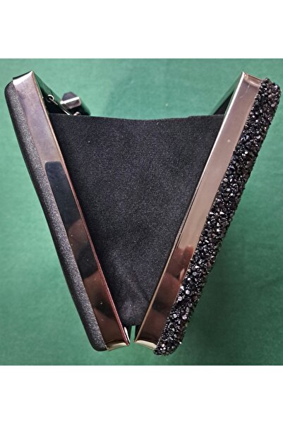 ESCAPE ABİYE EL,GECE,PORTFÖY,OMUZ ASKILI ÇANTA KRİSTAL TAŞLI BİR YÜZÜ SATEN