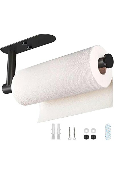 Aptel Suport prosoape de hartie, otel inoxidabil, negru, 33.6 cm