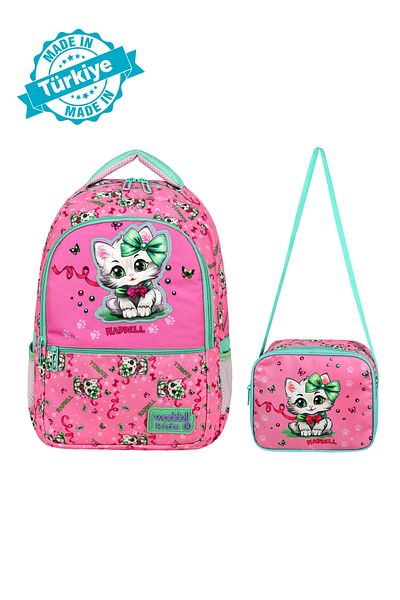 Royal Glow New Season Embroidered Cute Cat Keychain Gift Primary School Bag and Lunchbox