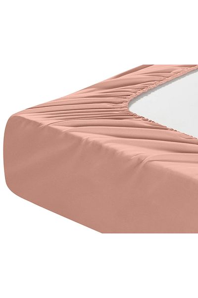 Five Store Double bed linen, elastic cover, Sheba, ranforce cotton, salmon, 4 pieces