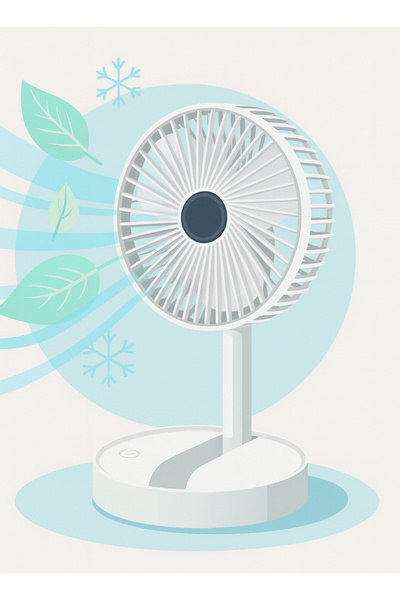 Coverzone Yüksekliği Ayarlanabilir 31cm - 37 cm Mini Fan Şarjlı Telefon Tutuc...