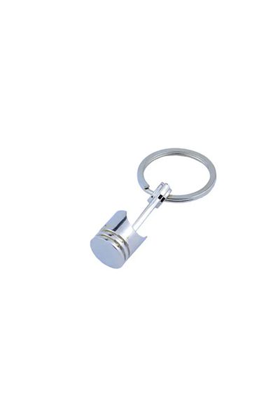 Mega Oto Market Auto Car Keychain Piston Chrome Metal