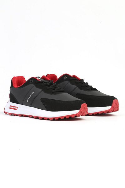 Pierre Cardin Daily Comfortable Casual Lace-Up Sports Shoes Black Sneaker White