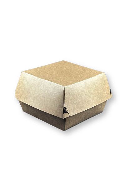 Home Large Size Kraft Hamburger Box 13X13X10Cm 100 Pieces