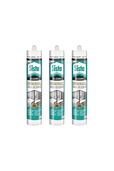 Sista SİSTA ÜNİVERSAL SİLİKON ŞEFFAF 280ML 3 ADET