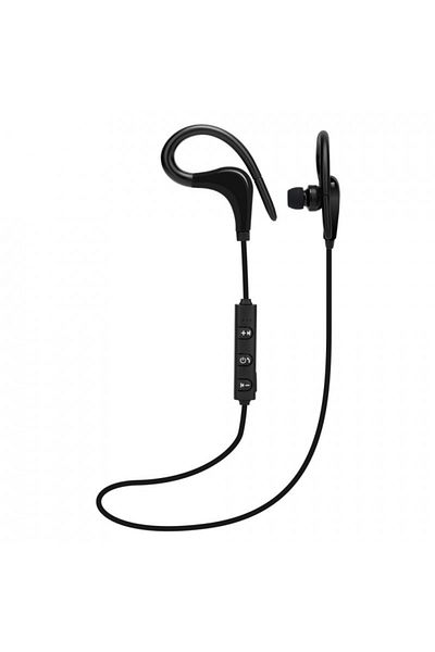 TECHSTAR Căști wireless ® BT200, Bluetooth 4.1, audio HD, rezistente la transpirație, comenzi cu fir, negre