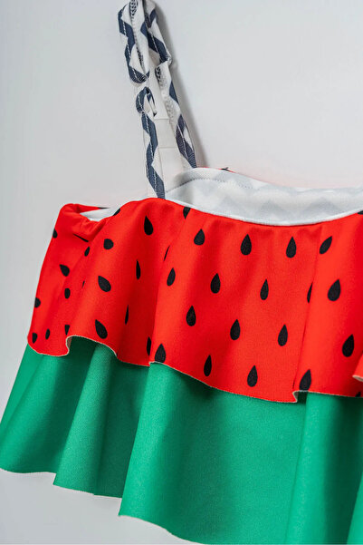 Harika KIDS Girl's Watermelon Patterned Swimsuit Bikini Set