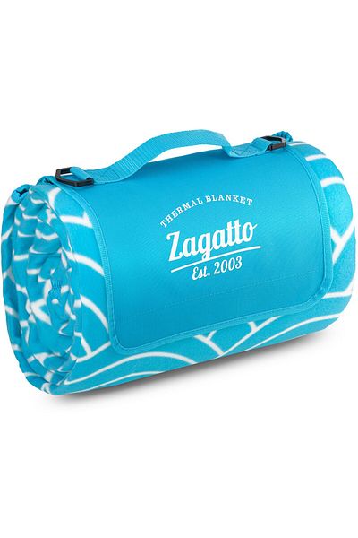 zagatto Pătură mare de exterior 200x200 cm, albastru-alb, izolație termică, ușor de curățat, ZG973