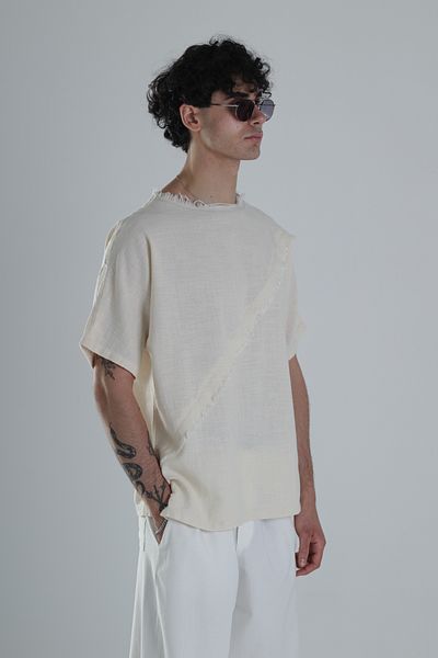 COCOPELLI Σχεδιασμός Μπεζ T-Shirt