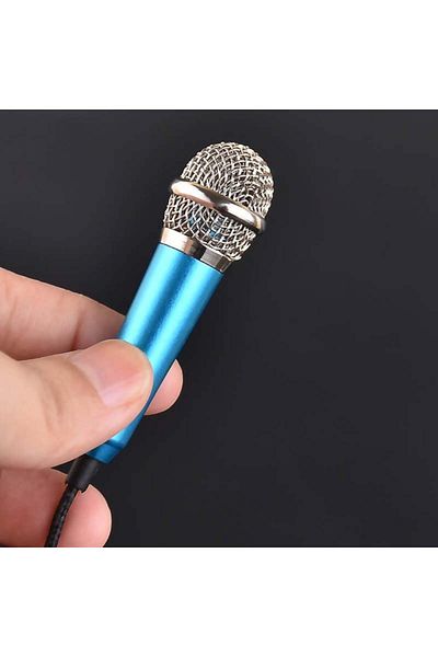 TECHSTAR Microfon profesional ® Bm100, înregistrare vocală și karaoke, 3,5 mm, albastru