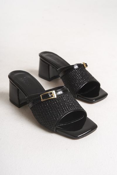 Liza Shoes Jayla Women's Straw Detailed Belted Slippers A026-K316