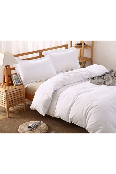 Five Store Husa pilota din bumbac mercerizat 100%, densitate 120 g/mp, Alb, 140/210cm