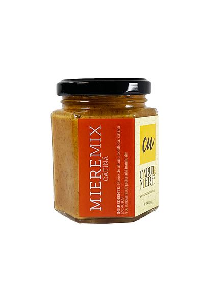 CARUL CU MIERE Honey with sea buckthorn, Bee honey with sea buckthorn 240g, MiereMix, Carul cu Miere