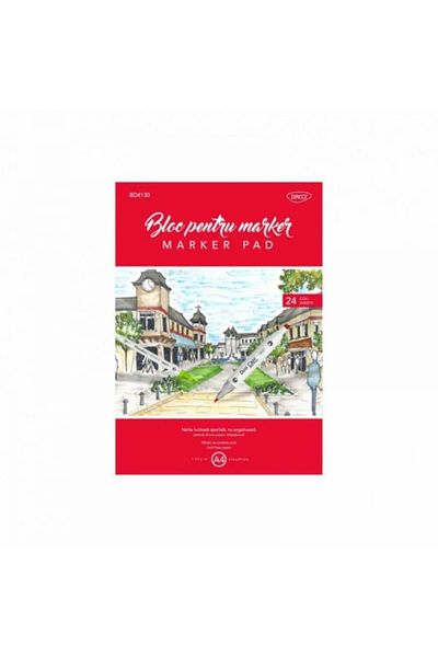 daço Da A4co Drawing Pad for Marker, 24 Tabs, 130 gsm, Glossy Paper