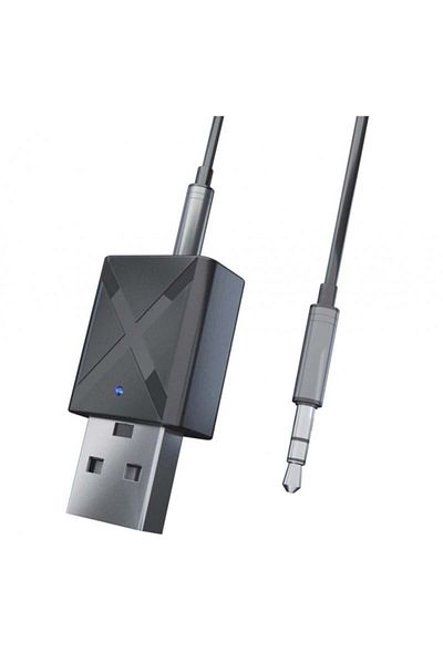 TECHSTAR ® Mini Audio Transmitter And Receiver Adapter, Bluetooth 5.0 And 3.5mm Aux, Stereo, Wireless