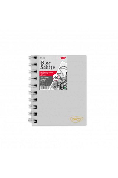 daço Daco Sketch Pad A6, 80 Tabs, 120 gsm, White Paper