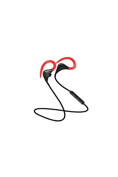 TECHSTAR Căști wireless ® BT200, Bluetooth 4.1, audio HD, rezistente la transpirație, comenzi cu fir, roșii